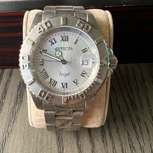 Invicta Angel Silver Watch with Date Display